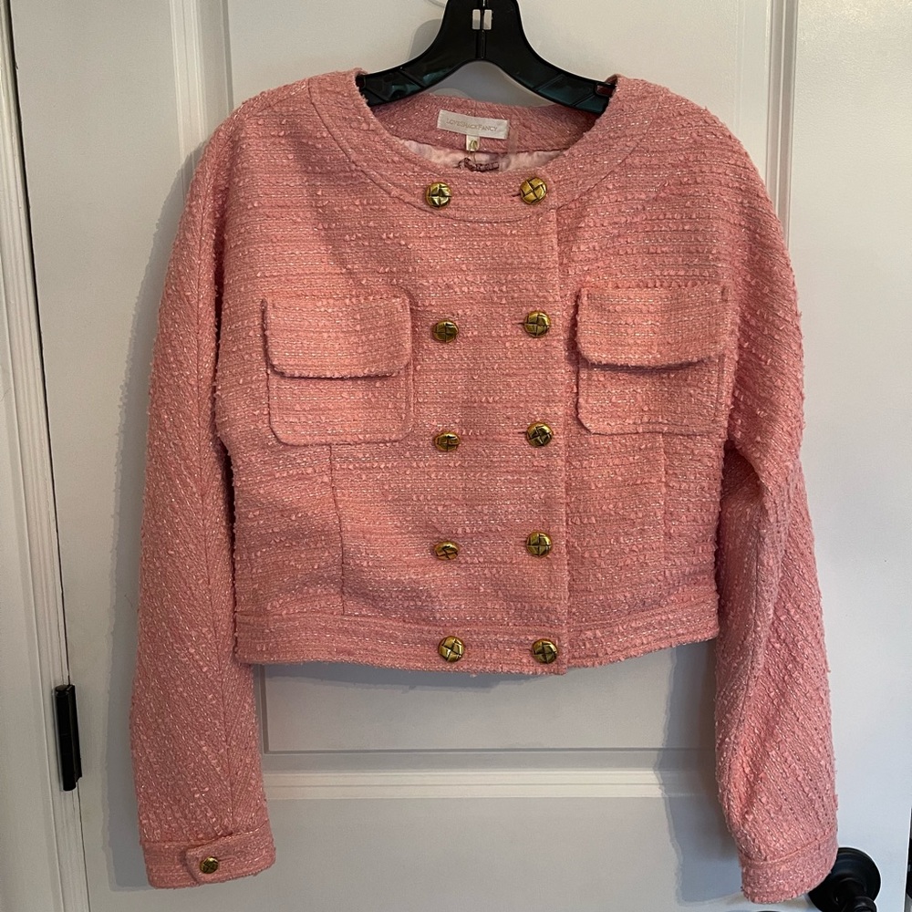 LoveShackFancy Keiran Jacket, Peony, Small - Picture 3 of 12